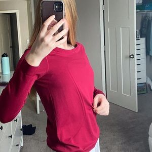 Red lulu swiftly tech long sleeve